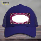 Pink White Anchor Scallop Oil Rubbed Novelty License Plate Hat Mesh / Royal Blue