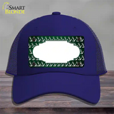 Green White Anchor Scallop Oil Rubbed Novelty License Plate Hat Mesh / Royal Blue