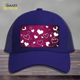 Pink White Love Oil Rubbed Novelty License Plate Hat Mesh / Royal Blue