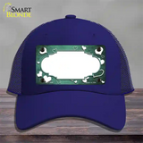 Mint White Love Scallop Oil Rubbed Novelty License Plate Hat Mesh / Royal Blue