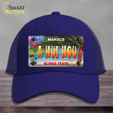 A Hui Hou Hawaii State Novelty License Plate Hat Mesh / Royal Blue