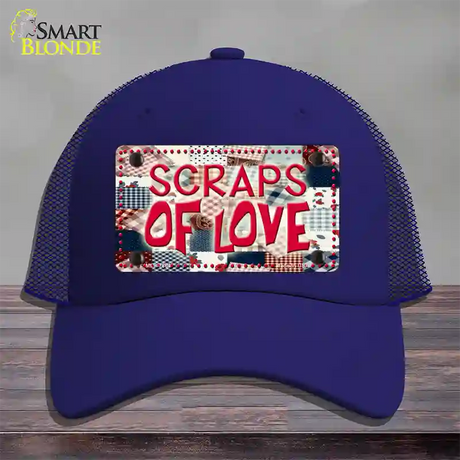 Scraps Of Love Novelty License Plate Hat Mesh / Royal Blue