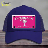 Carolina Girl Pink Novelty License Plate Hat Mesh / Royal Blue