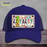 Loyalty Wood License Plate Art Novelty License Plate Hat Mesh / Royal Blue