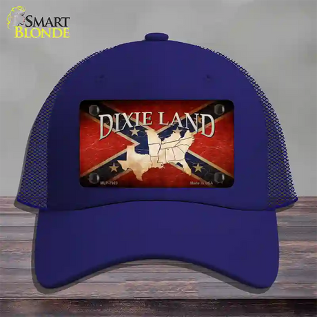 Dixie Land Novelty License Plate Hat Mesh / Royal Blue