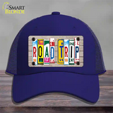 Road Trip Wood License Plate Art Novelty License Plate Hat Mesh / Royal Blue