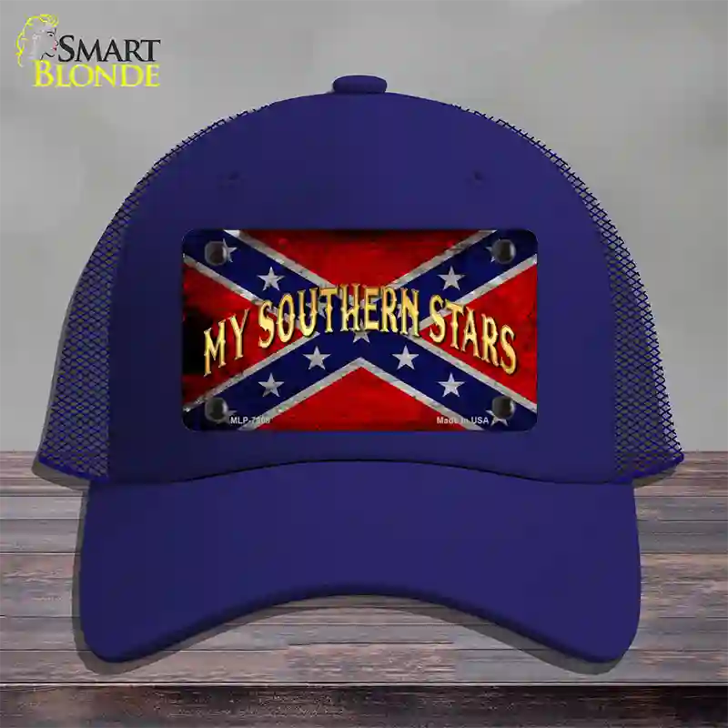 My Southern Stars Novelty License Plate Hat Mesh / Royal Blue