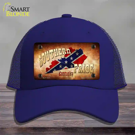 Southern Pride Kentucky Novelty License Plate Hat Mesh / Royal Blue