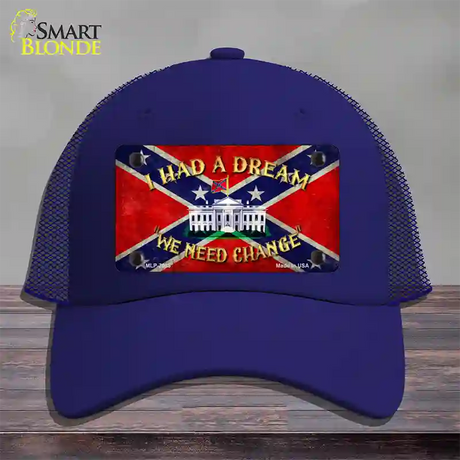 Had A Dream Novelty License Plate Hat Mesh / Royal Blue