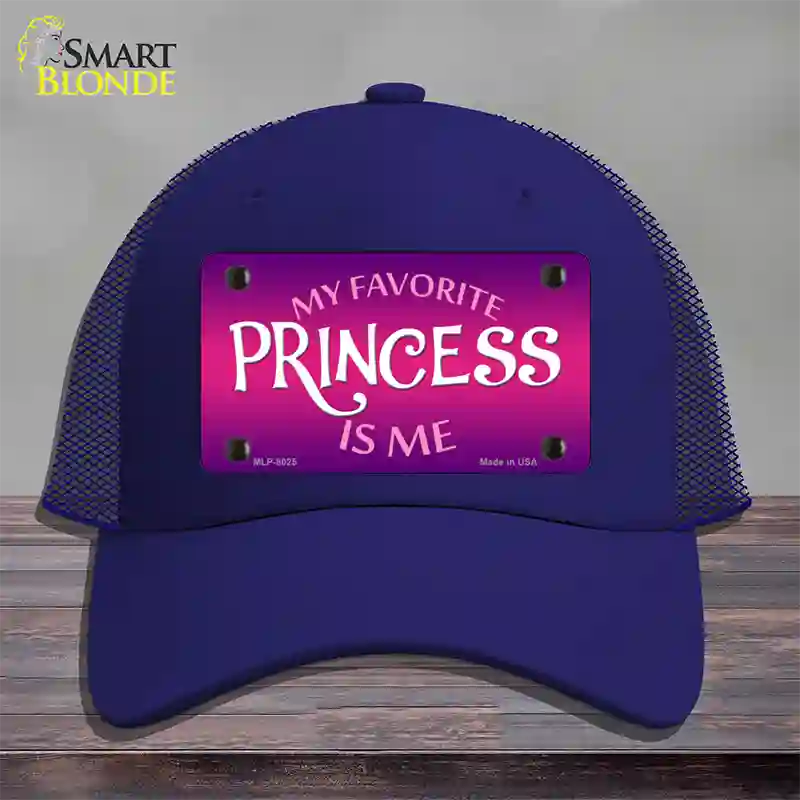 My Favorite Princess Is Me Novelty License Plate Hat Mesh / Royal Blue