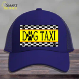 Dog Taxi Novelty License Plate Hat Mesh / Royal Blue