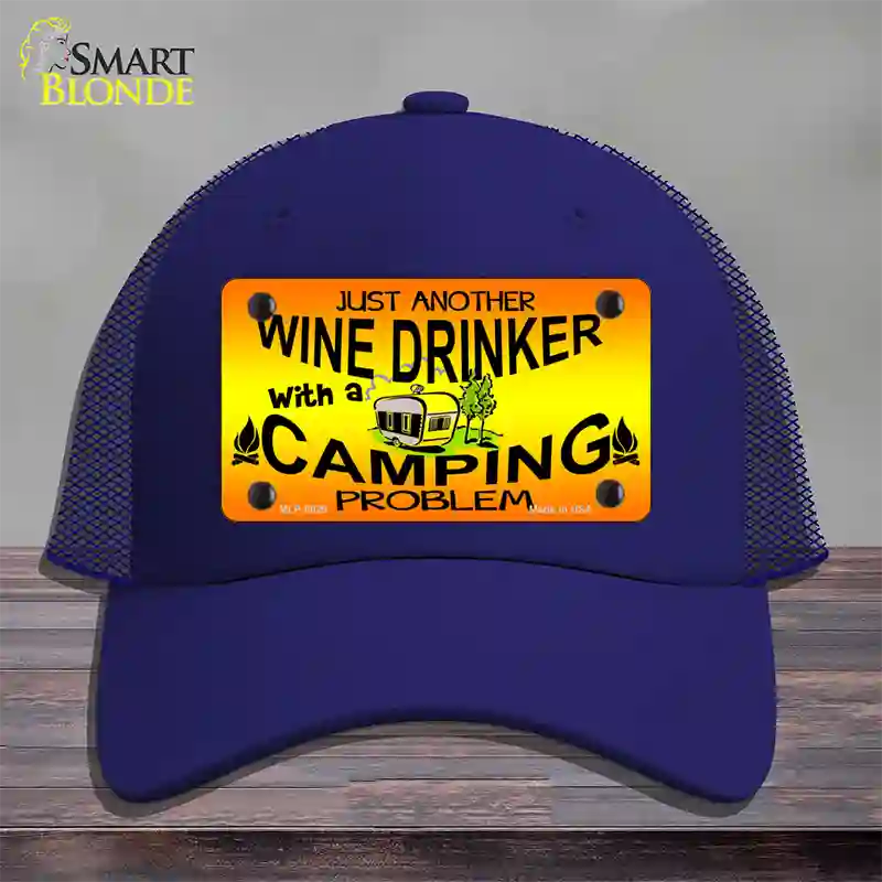 Just Another Wine Drinker Novelty License Plate Hat Mesh / Royal Blue