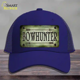 Bowhunter Novelty License Plate Hat Mesh / Royal Blue