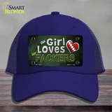 This Girl Loves Her Packers Novelty License Plate Hat Mesh / Royal Blue