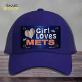 This Girl Loves Her Mets Novelty License Plate Hat Mesh / Royal Blue