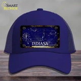 Inidana Rusty Blank Novelty License Plate Hat Mesh / Royal Blue