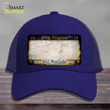 West Virginia Rusty Blank Novelty License Plate Hat Mesh / Royal Blue