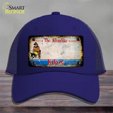 Yukon Rusty Blank Novelty License Plate Hat Mesh / Royal Blue