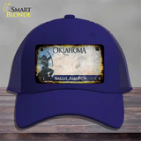 Oklahoma Arrow Rusty Blank Novelty License Plate Hat Mesh / Royal Blue