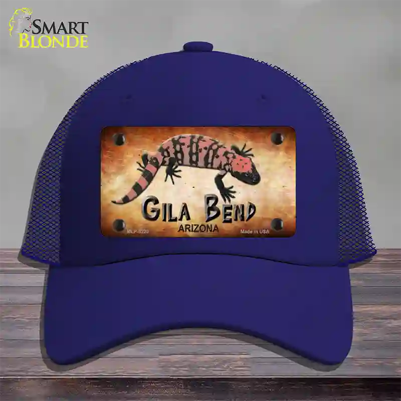 Gila Bend Gila Monster Novelty License Plate Hat Mesh / Royal Blue