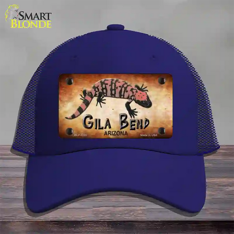 Gila Bend Gila Monster Novelty License Plate Hat Mesh / Royal Blue