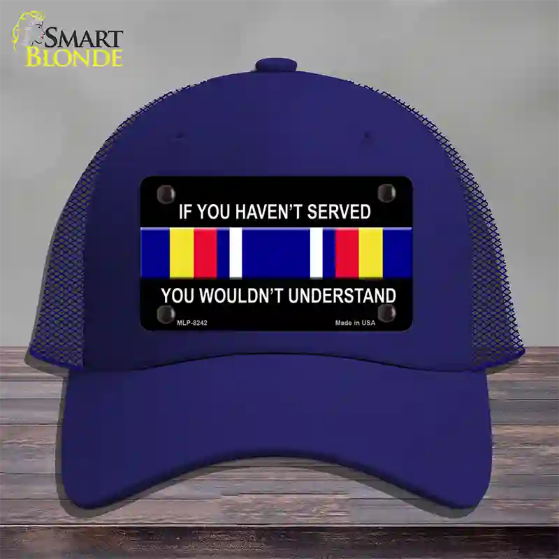 War On Terrorism Ribbon Novelty License Plate Hat Mesh / Royal Blue