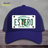 Estero Sunshine State Novelty License Plate Hat Mesh / Royal Blue