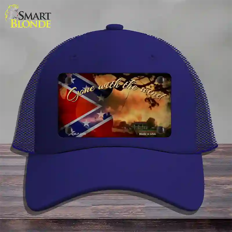 Gone With The Wind Novelty License Plate Hat Mesh / Royal Blue