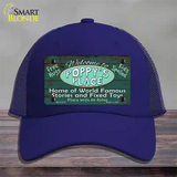 Poppys Place Novelty License Plate Hat Mesh / Royal Blue