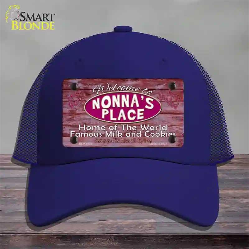 Nonnas Place Novelty License Plate Hat Mesh / Royal Blue