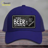 I Make Beer Disappear Novelty License Plate Hat Mesh / Royal Blue