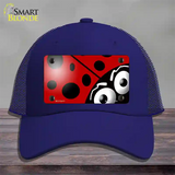 Lady Bug Novelty License Plate Hat Mesh / Royal Blue