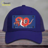 Dragon Novelty License Plate Hat Mesh / Royal Blue