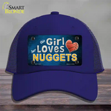 This Girl Loves Her Nuggets Novelty License Plate Hat Mesh / Royal Blue