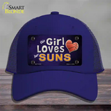 This Girl Loves Her Suns Novelty License Plate Hat Mesh / Royal Blue