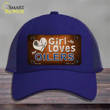 This Girl Loves Her Oilers Novelty License Plate Hat Mesh / Royal Blue