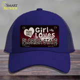 This Girl Loves Florida State Novelty License Plate Hat Mesh / Royal Blue