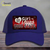 This Girl Loves Ohio State Novelty License Plate Hat Mesh / Royal Blue