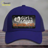 This Girl Loves Oklahoma State Novelty License Plate Hat Mesh / Royal Blue