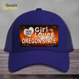 This Girl Loves Oregon State Novelty License Plate Hat Mesh / Royal Blue