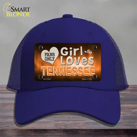 This Girl Loves Tennessee Novelty License Plate Hat Mesh / Royal Blue