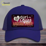 This Girl Loves Arizona State Novelty License Plate Hat Mesh / Royal Blue