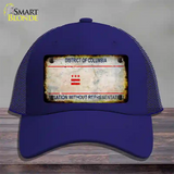 District Of Columbia Rusty State Novelty License Plate Hat Mesh / Royal Blue