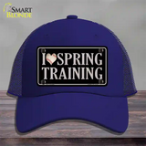 I Love Spring Training Novelty License Plate Hat Mesh / Royal Blue