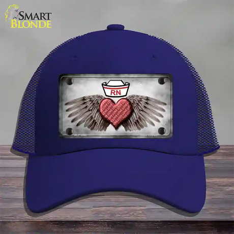 Love RN Novelty License Plate Hat Mesh / Royal Blue