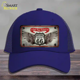 Get Your Kicks Novelty License Plate Hat Mesh / Royal Blue