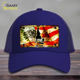 Idaho Love Novelty License Plate Hat Mesh / Royal Blue