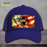 Illinois Love Novelty License Plate Hat Mesh / Royal Blue