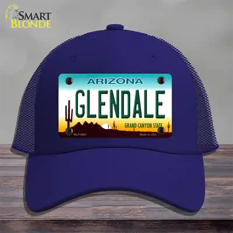 Glendale Arizona Novelty License Plate Hat Mesh / Royal Blue