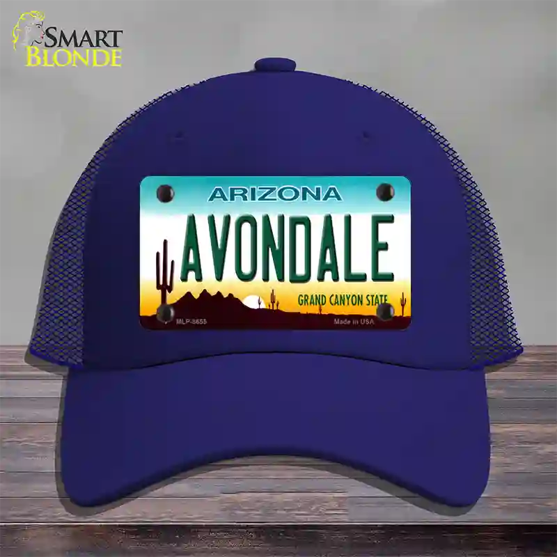 Avondale Arizona Novelty License Plate Hat Mesh / Royal Blue